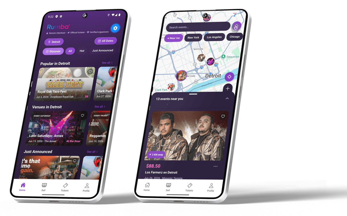 Rumba app on iOS and Android